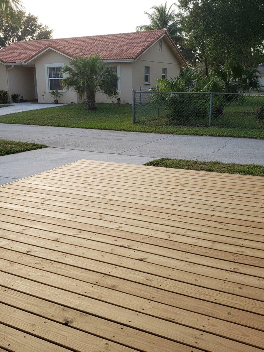 Custom Deck Design completed by Pioneer Deck Co in Clearwater, FL