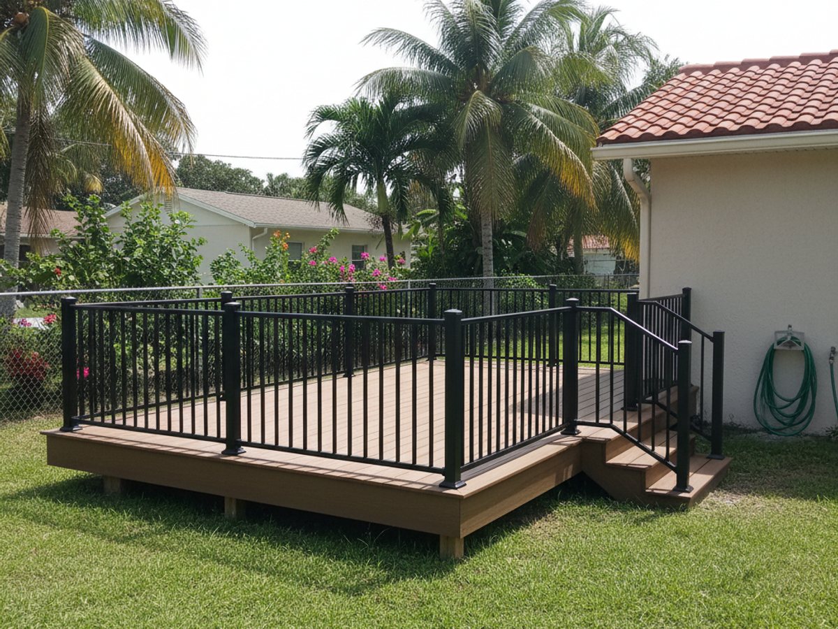 Custom Deck Design completed by Pioneer Deck Co in Tampa, FL