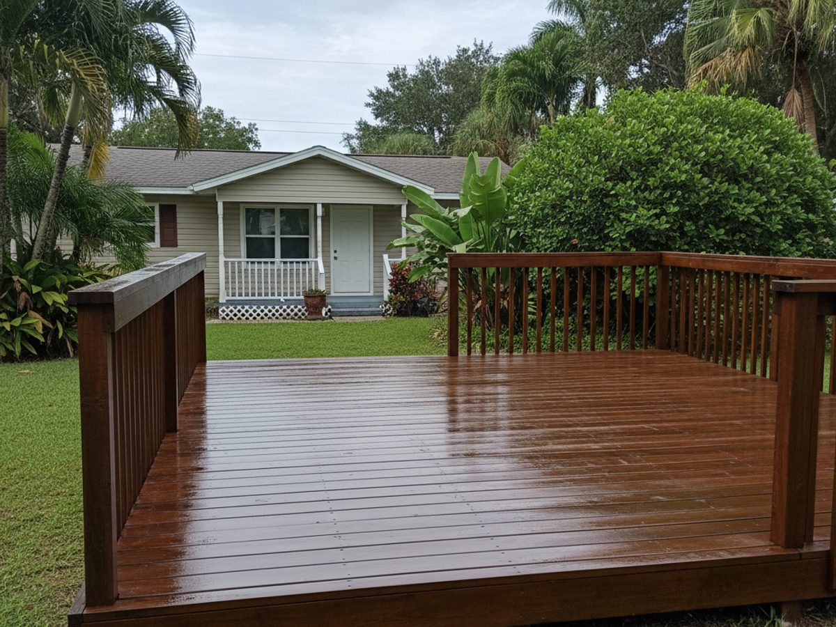 Pioneer Deck Co crew at work on a home in Brandon, FL